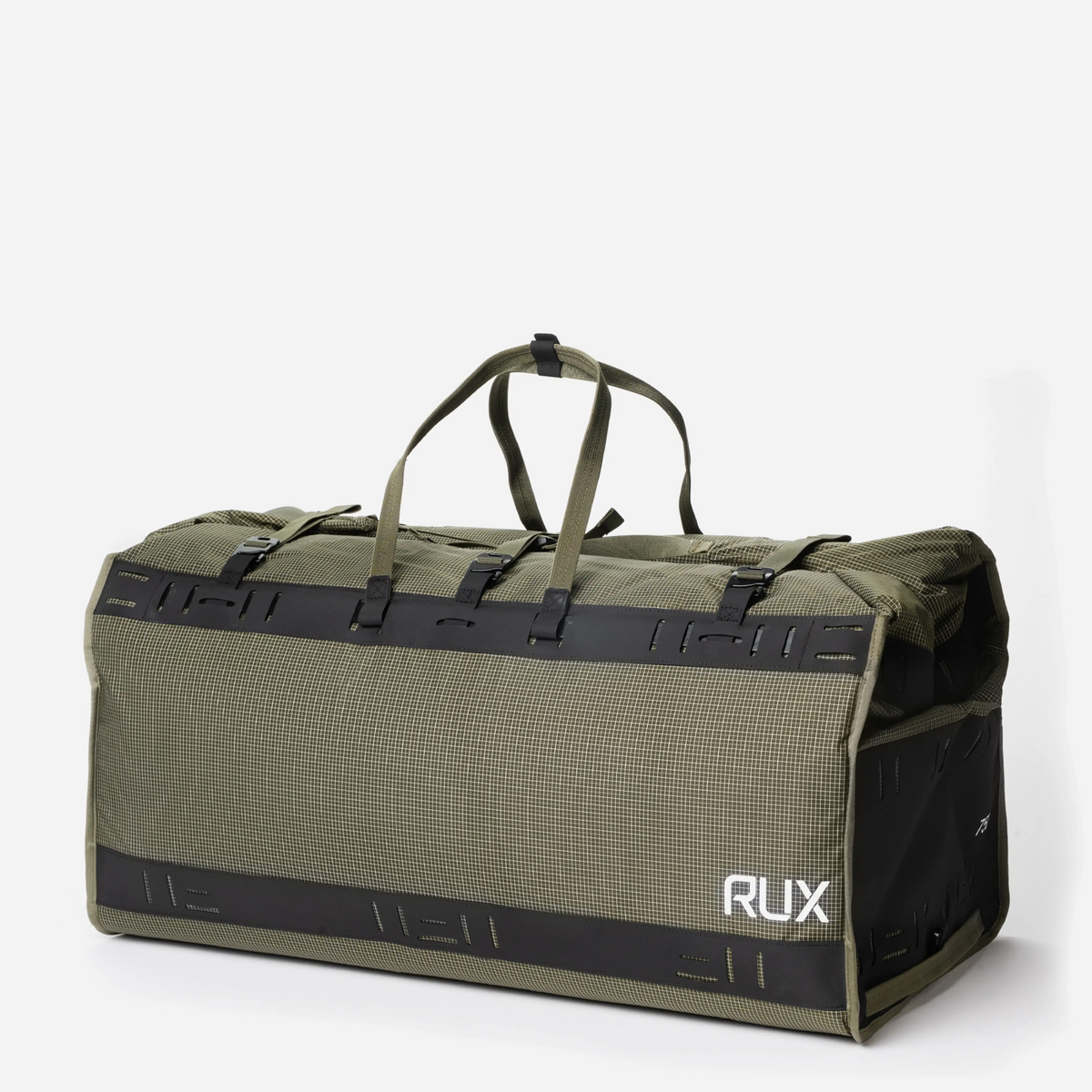 RUX Duffel Box 75L Green – 3/4 vänster