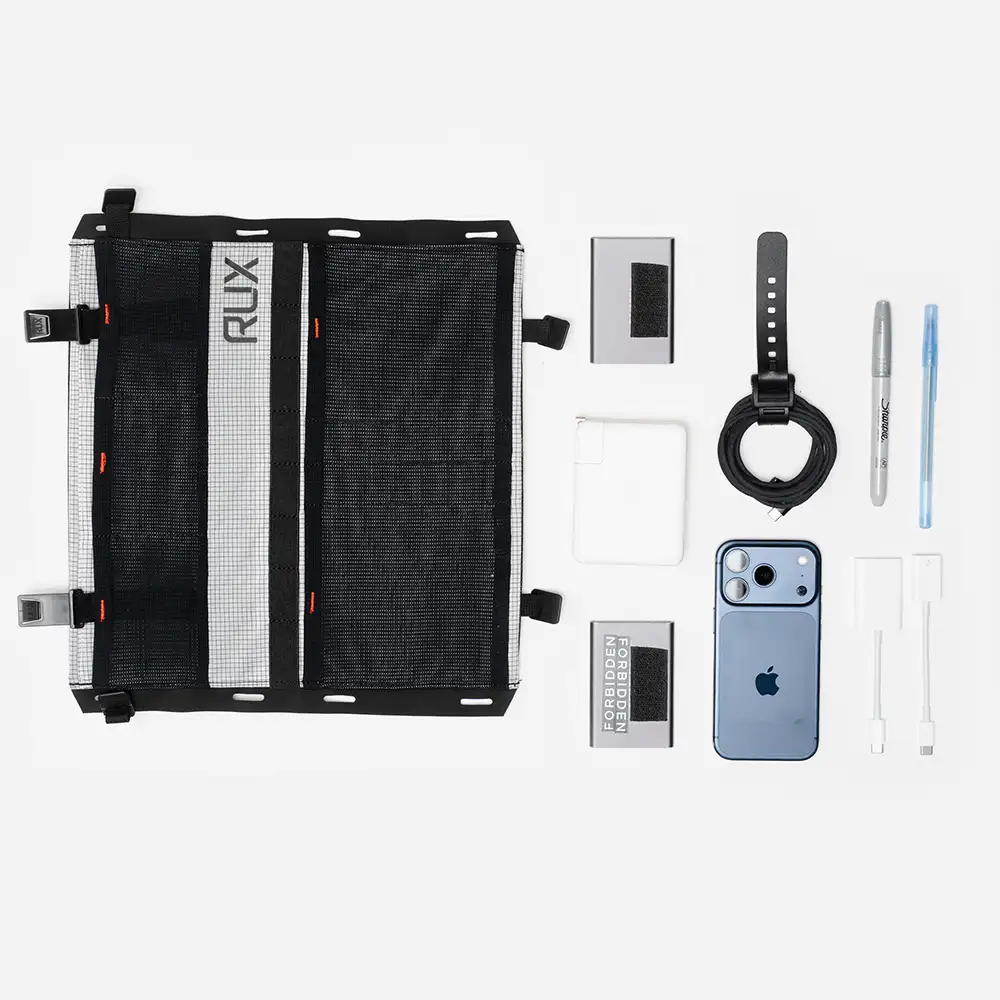 RUX Organizer Panel Set 30 x 30 – innehåll utlagt