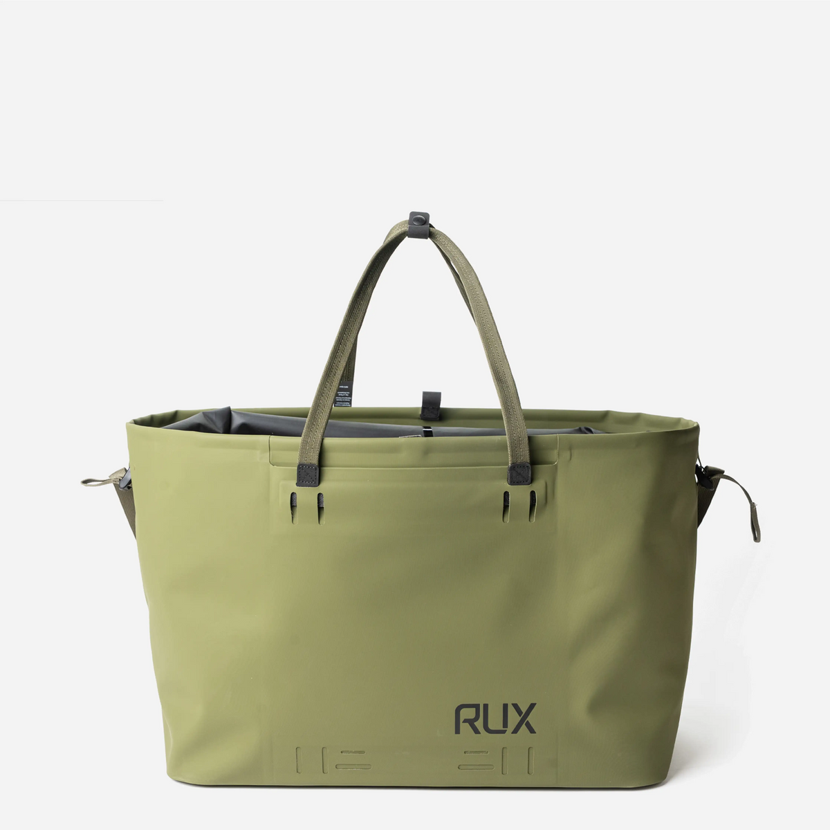 RUX Waterproof Tote Bag 50L Green – framifrån
