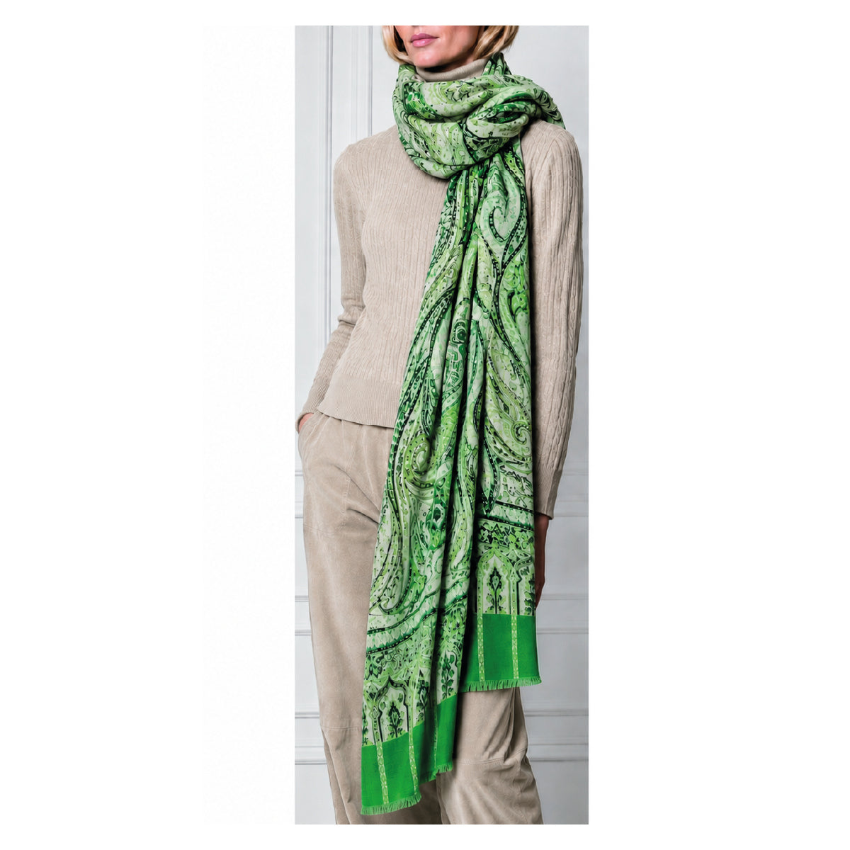Schal Paisley Apple Green