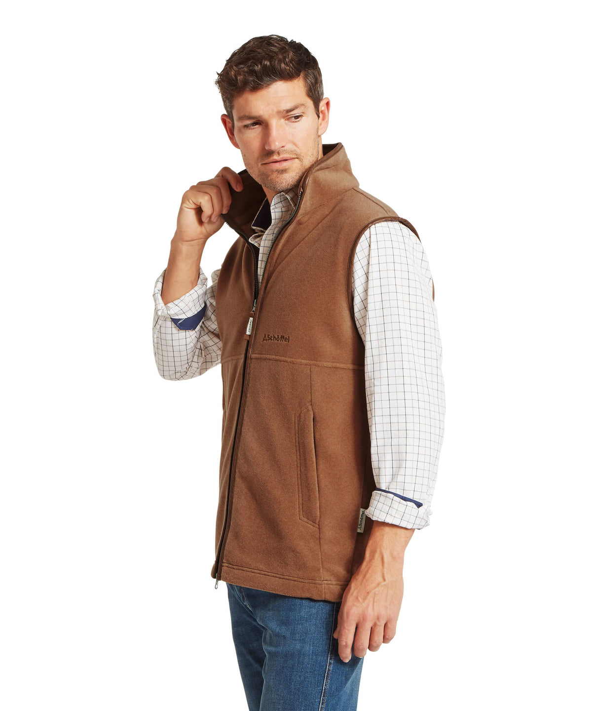 Schöffel Oakham Fleece Gillet Toffee – modell, bak