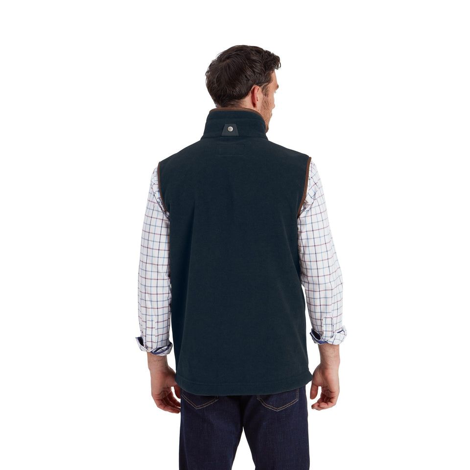 Oakham Fleece Gillet Petrol Blue