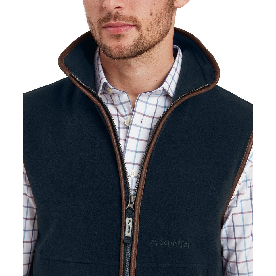 Oakham Fleece Gillet Petrol Blue