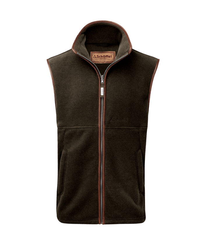 Schöffel Oakham Fleece Gillet Dark Olive – framsida