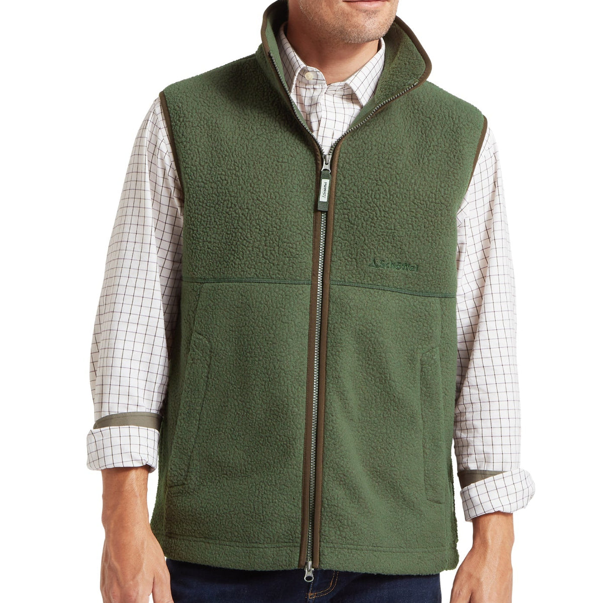 Oakham Retro Fleece Gilet Woodland