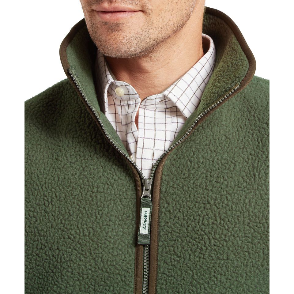 Oakham Retro Fleece Gilet Woodland