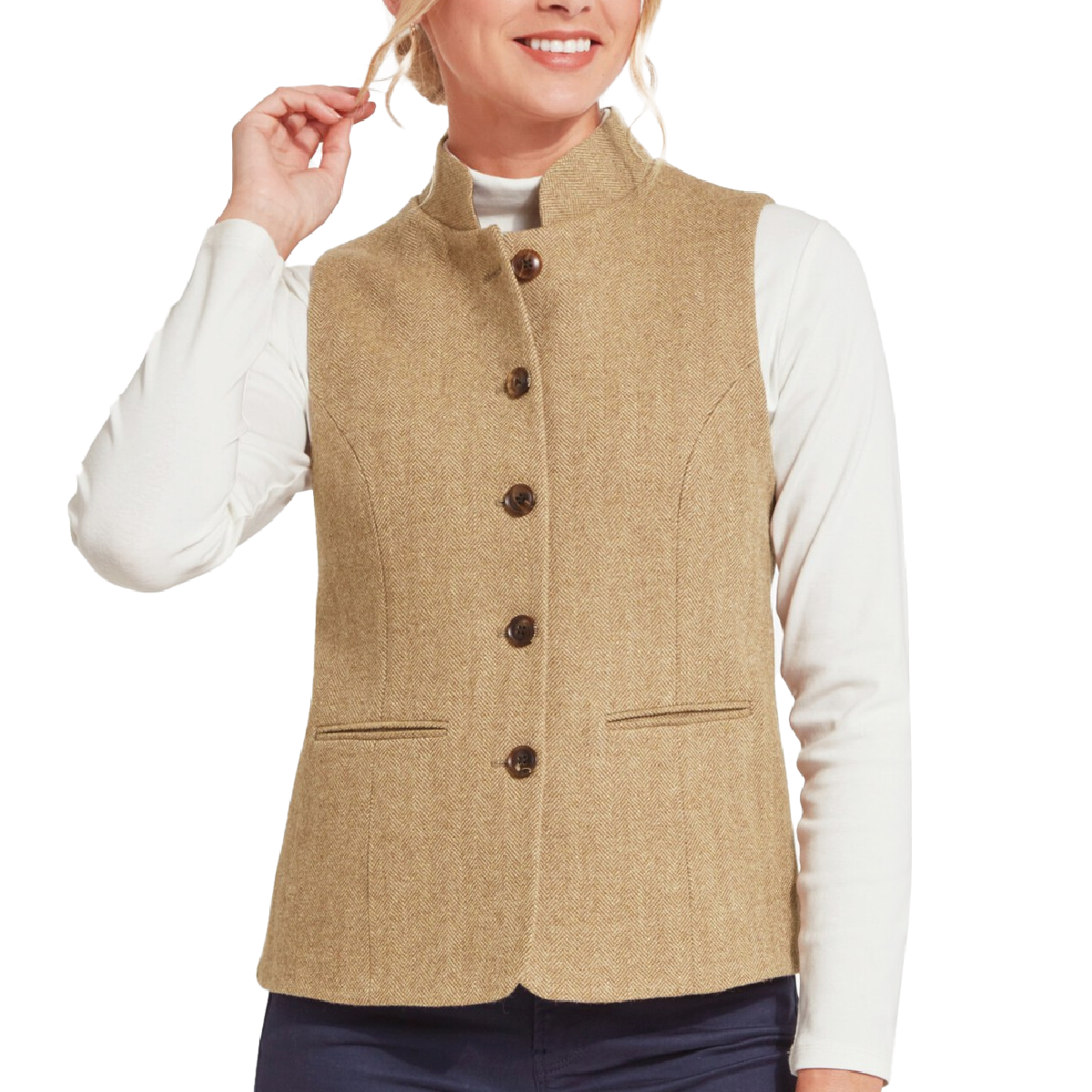 Millport Tweed Nehru Waistcoat