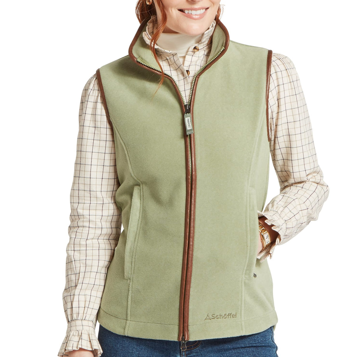 Lyndon Fleece Gillet Sage Green