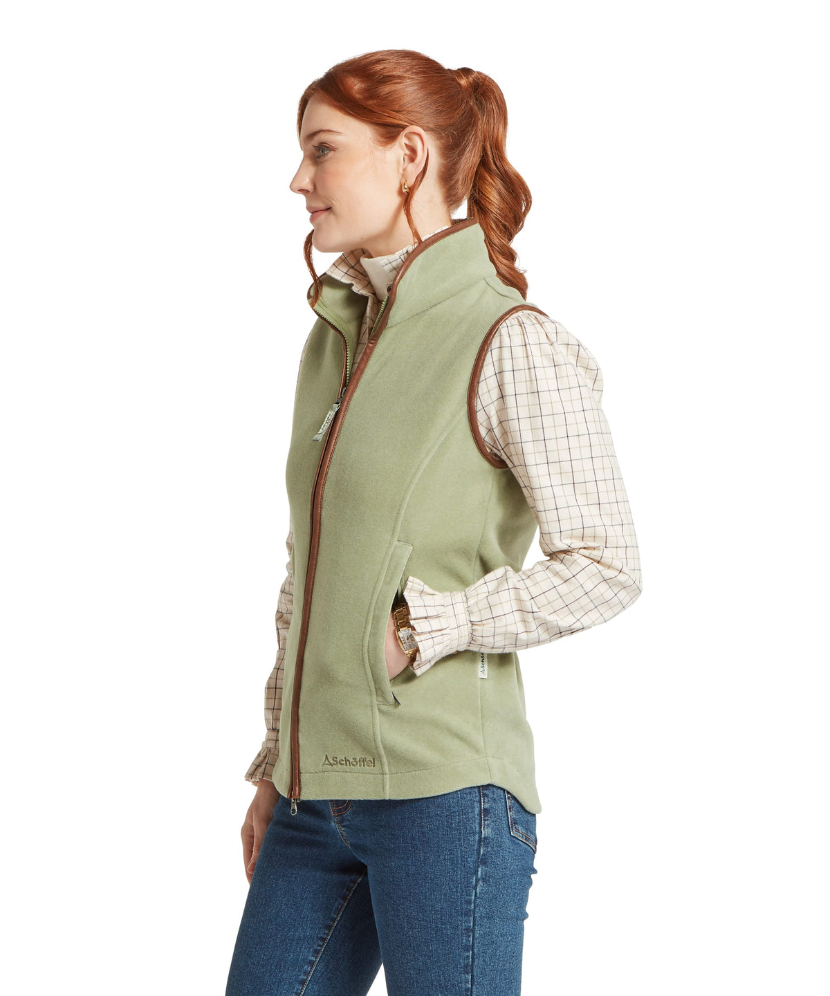 Lyndon Fleece Gillet Sage Green