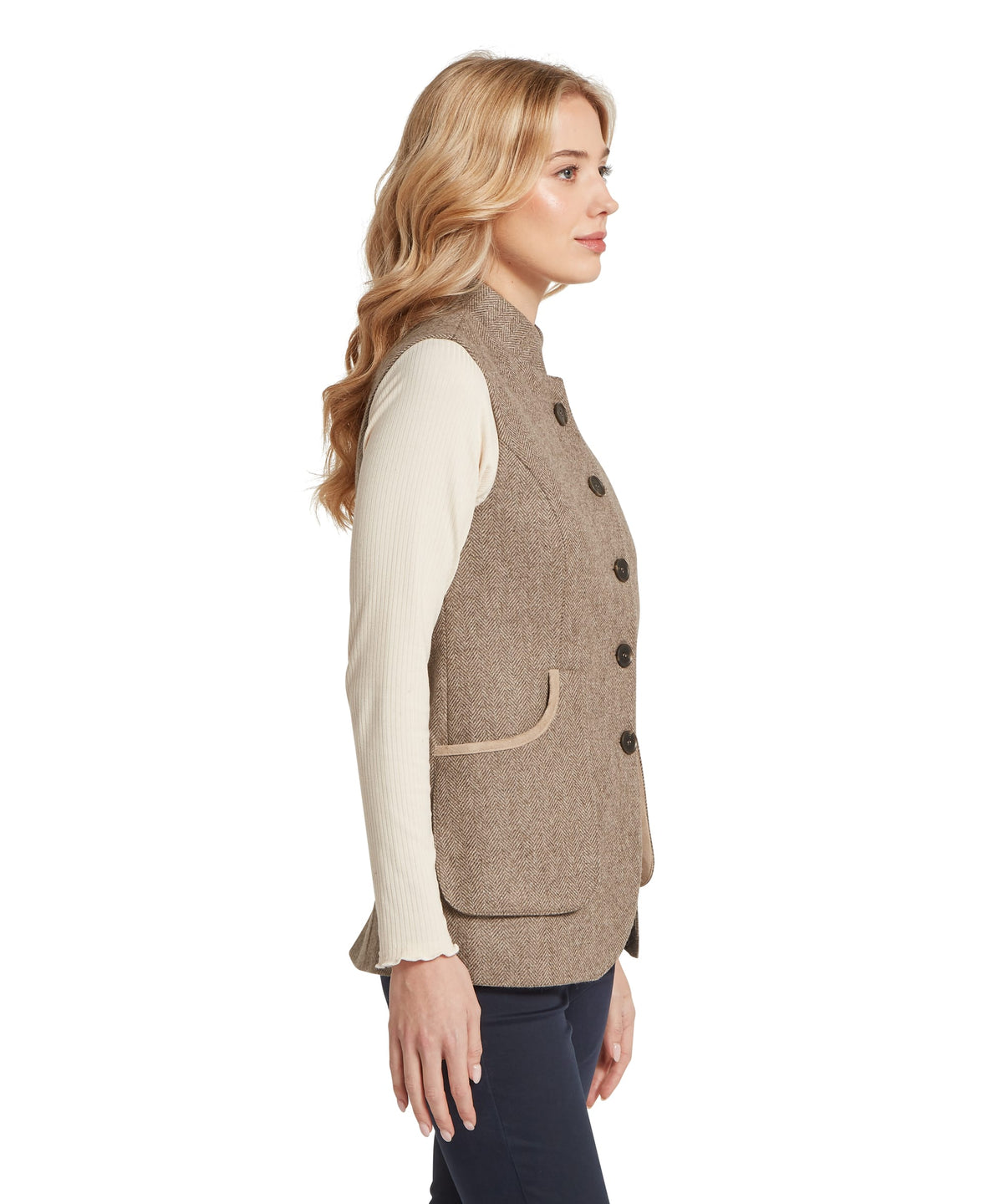 Schöffel Pennan Tweed Waistcoat - model back