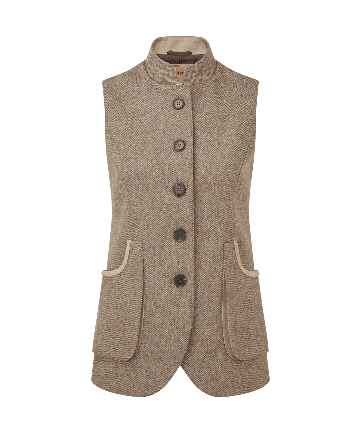 Schöffel Pennan Tweed Waistcoat Cobblestone Herringbone Tweed
