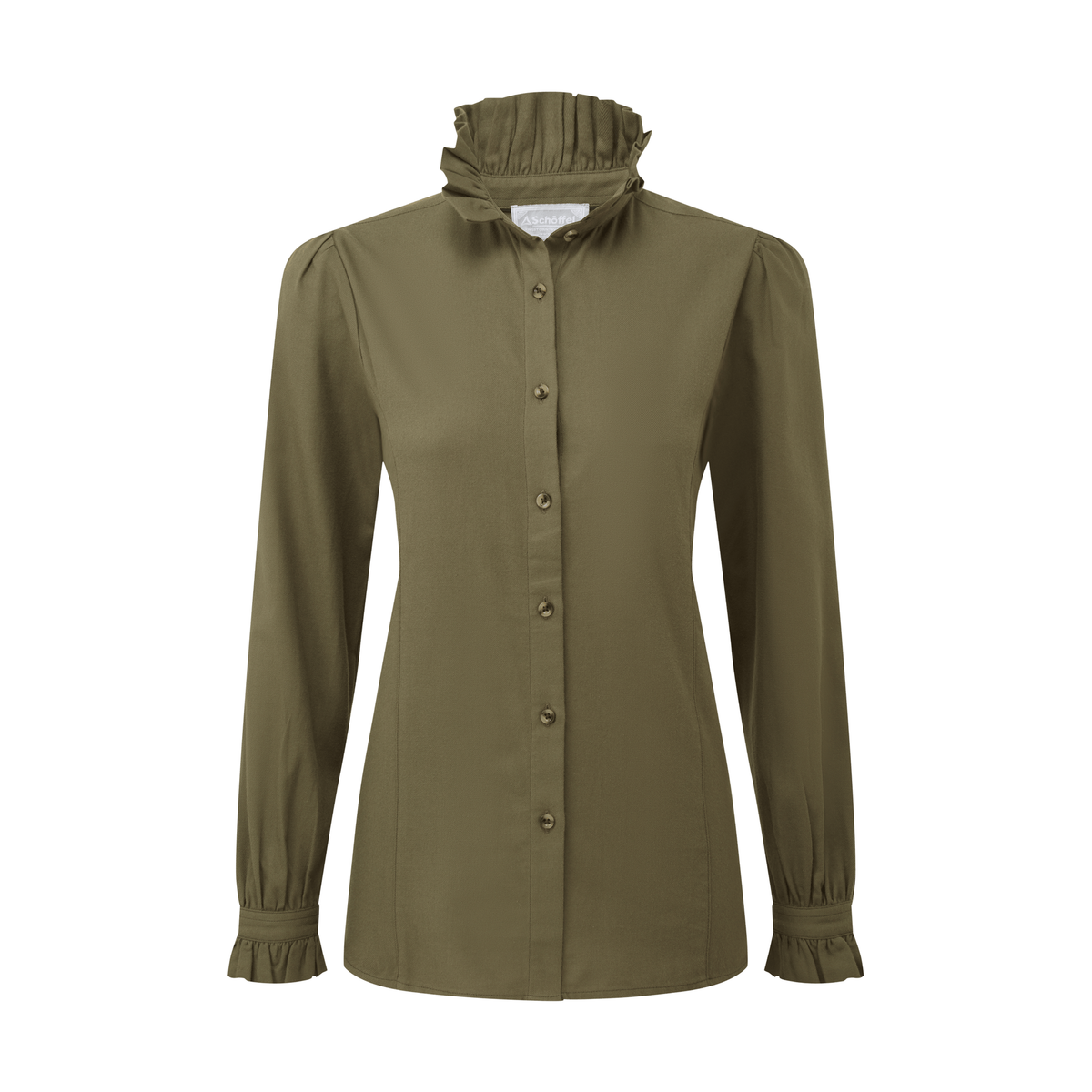Schöffel Sheringham Shirt Dark Khaki Green – framsida