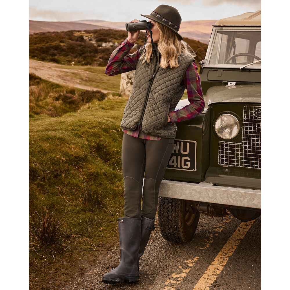 Traditional W Hunting Quilted Vest Olive