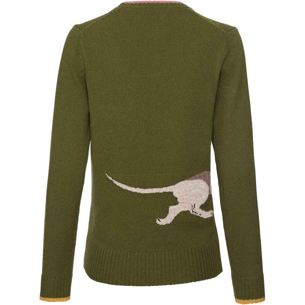 Pullover med taxmotiv oliv