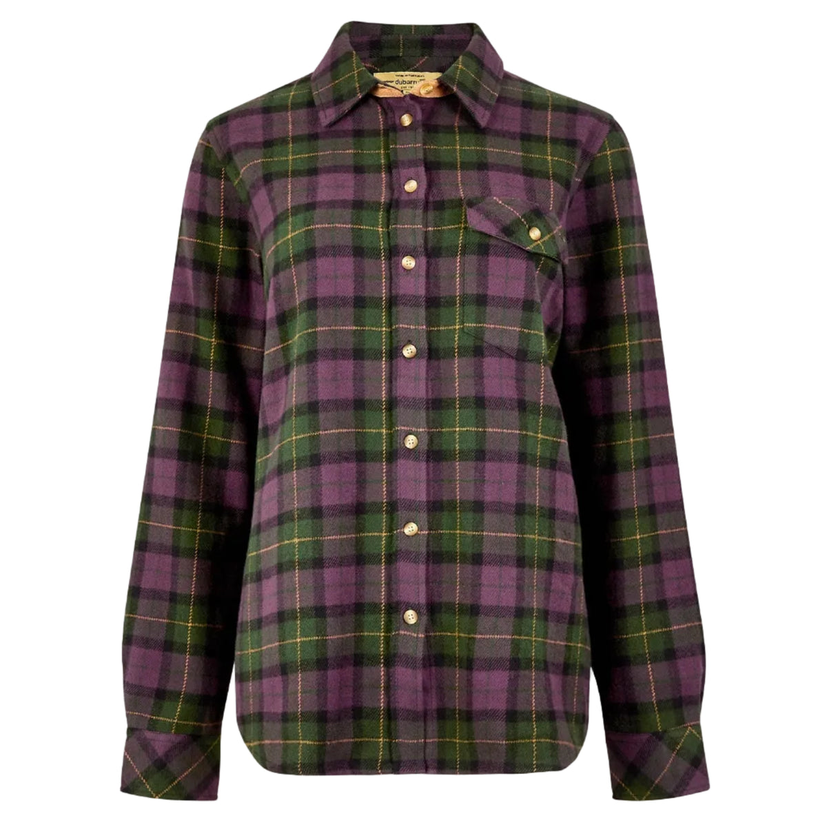 Dubarry Wildprivet Women's Hunting Check Shirt Damson - front