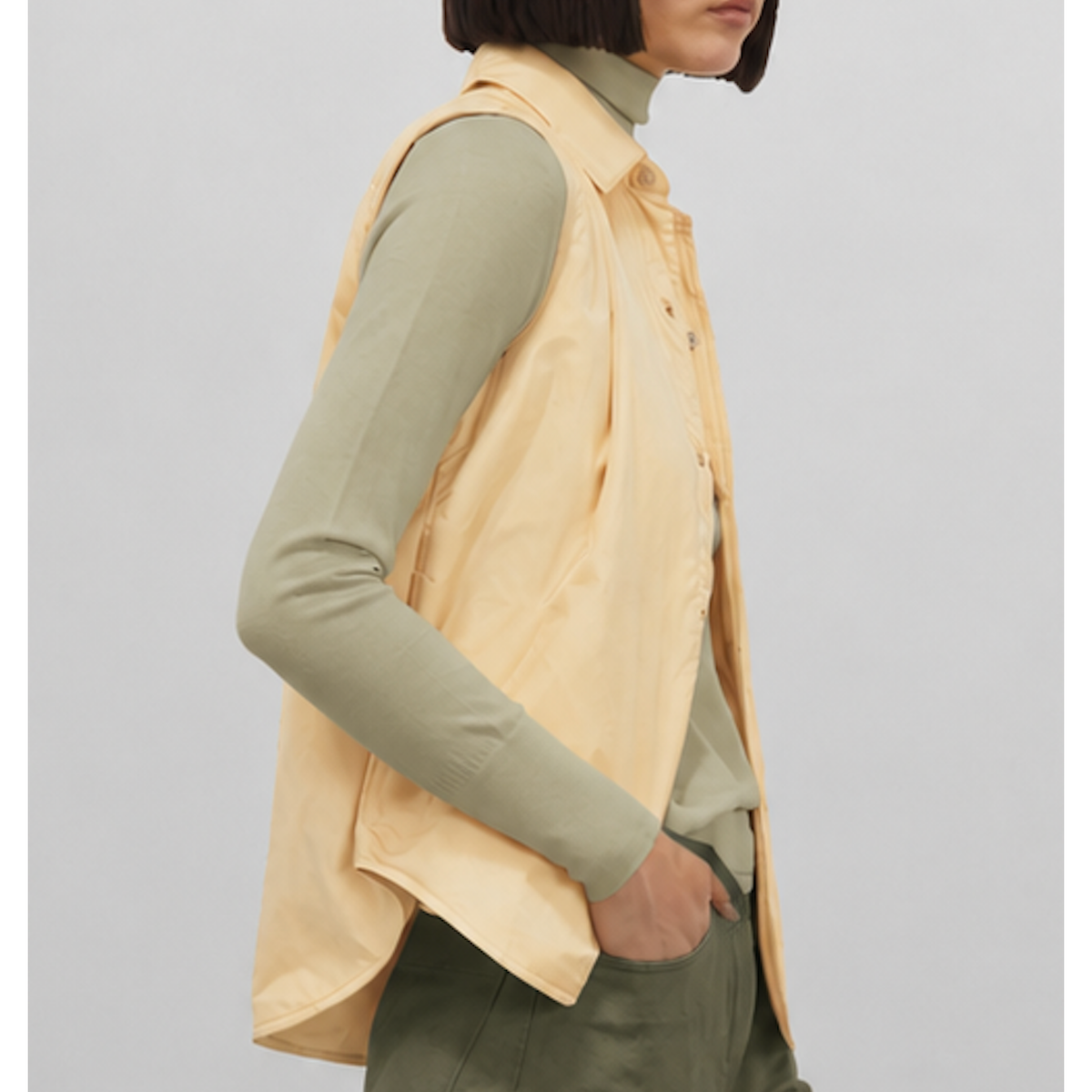 Nylon Dot Vest Butter Yellow