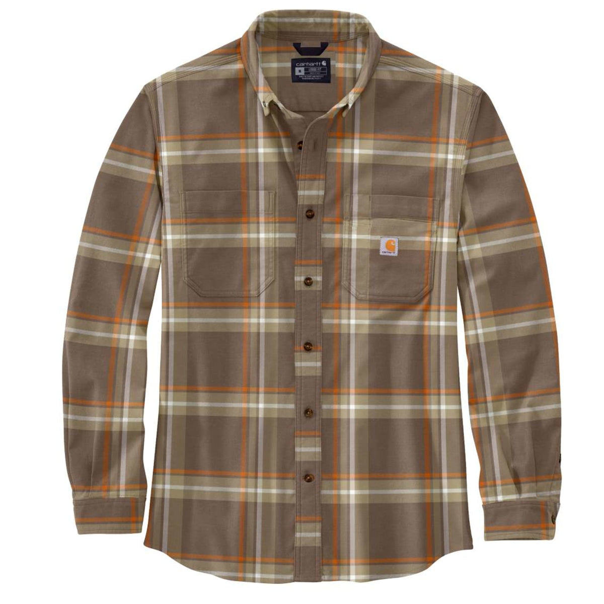 Flannel LS Plaid Shirt Chestnut