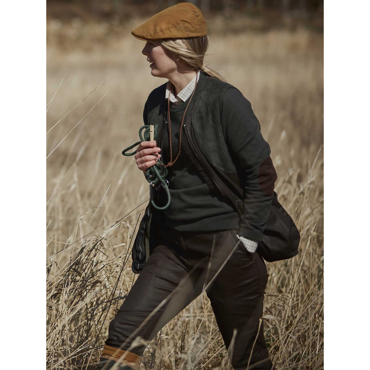 Vintage Pant Women Leather Brown