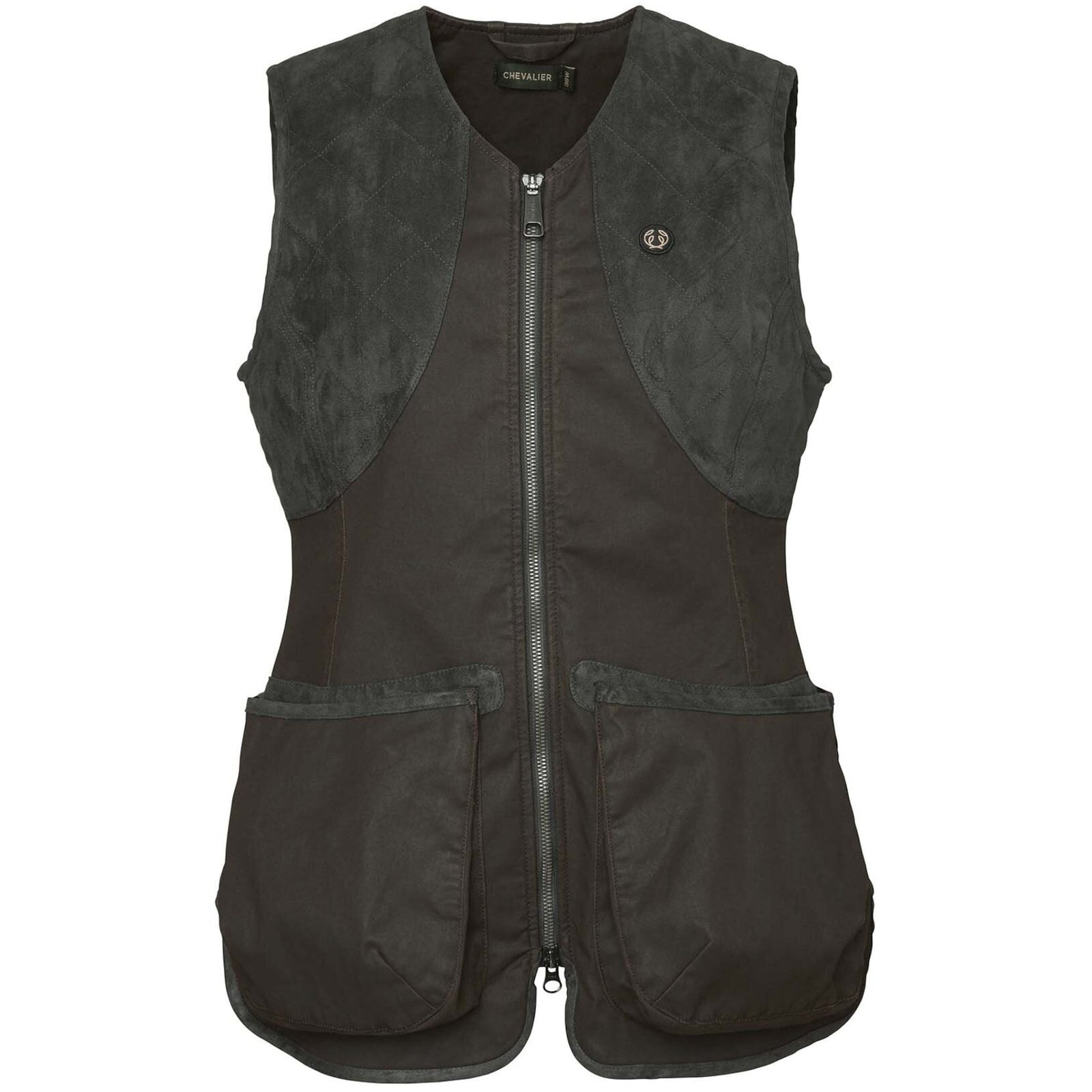 Vintage Dogsport Vest Women Leather Brown