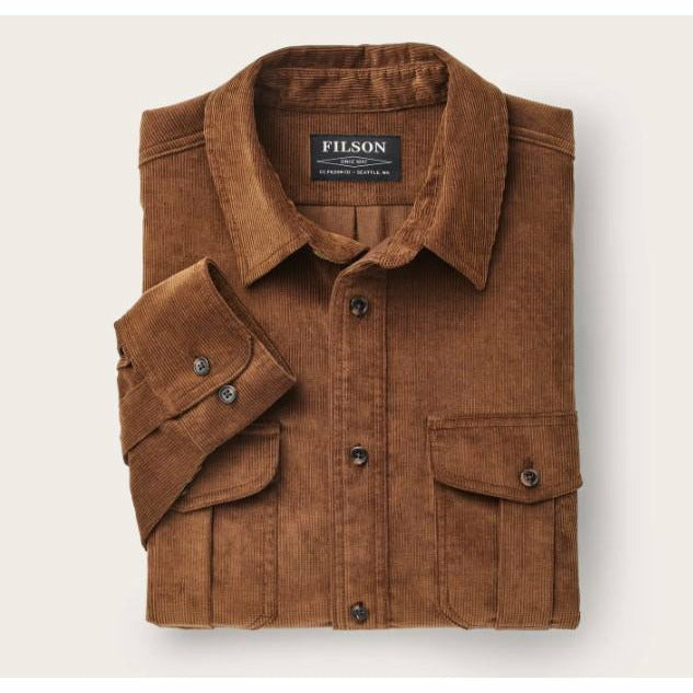 11-Wale Corduroy Shirt Brown - Storlek SMALL -