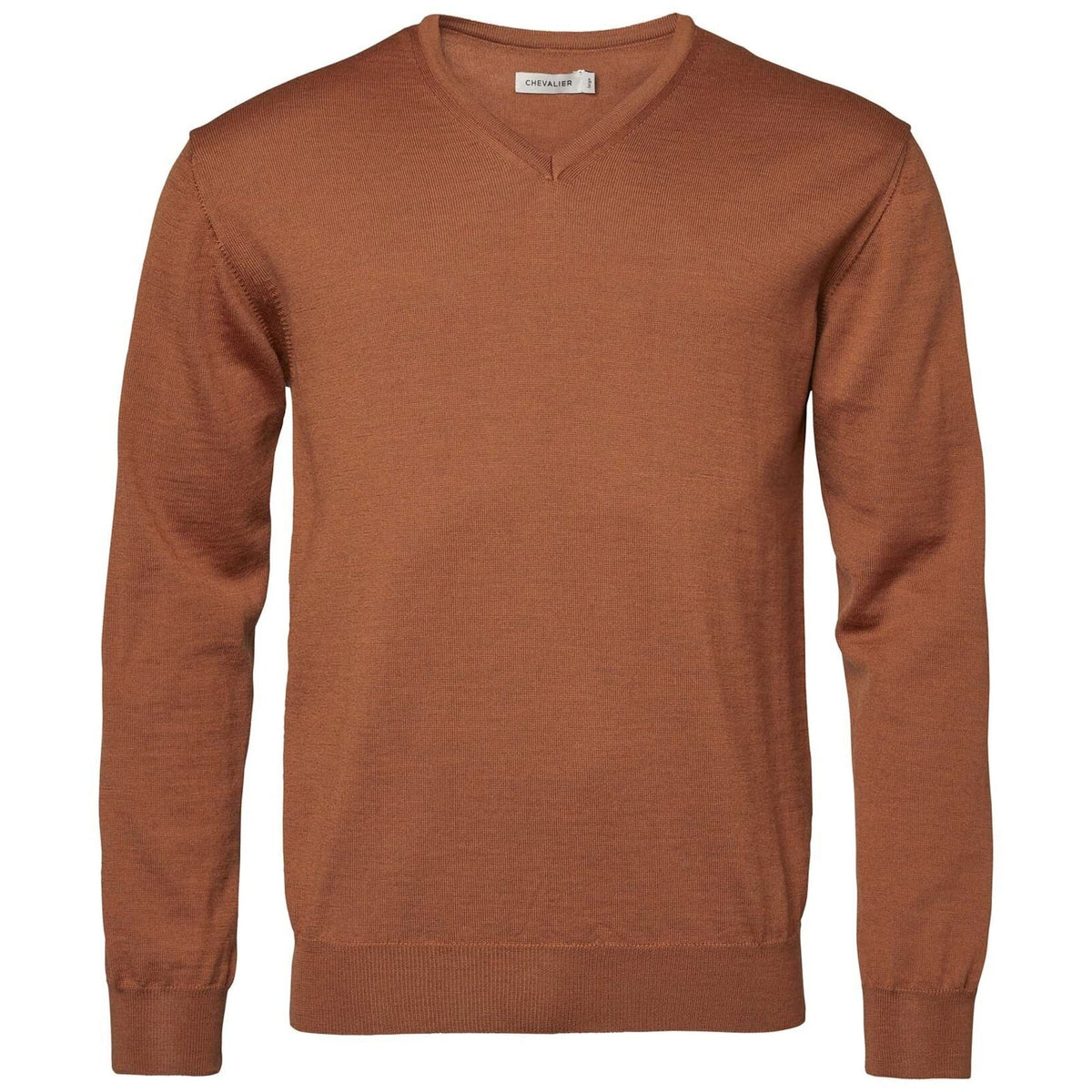 Aston V-Neck Merino Pullover Amber