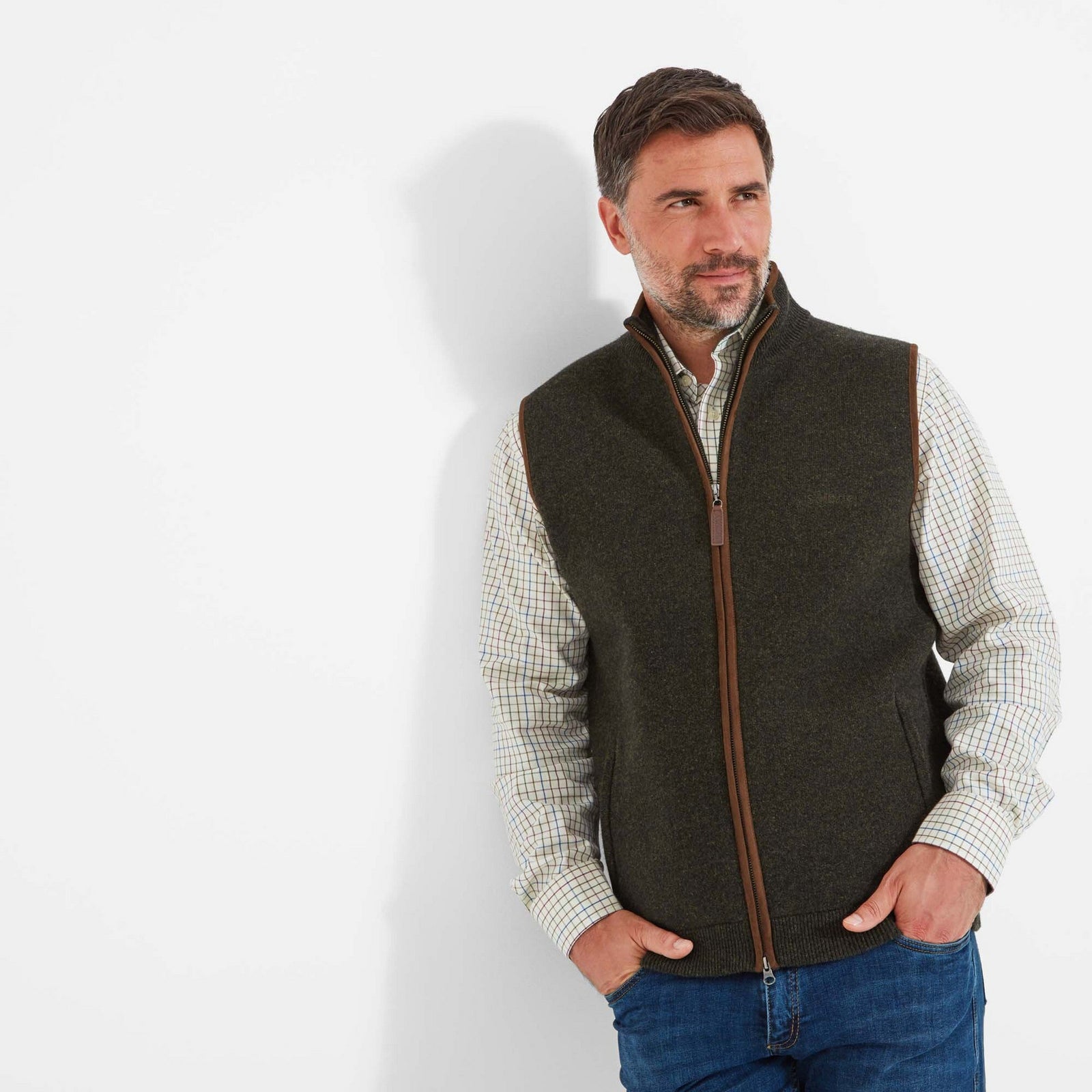 Orkney Merino Gillet Loden Green