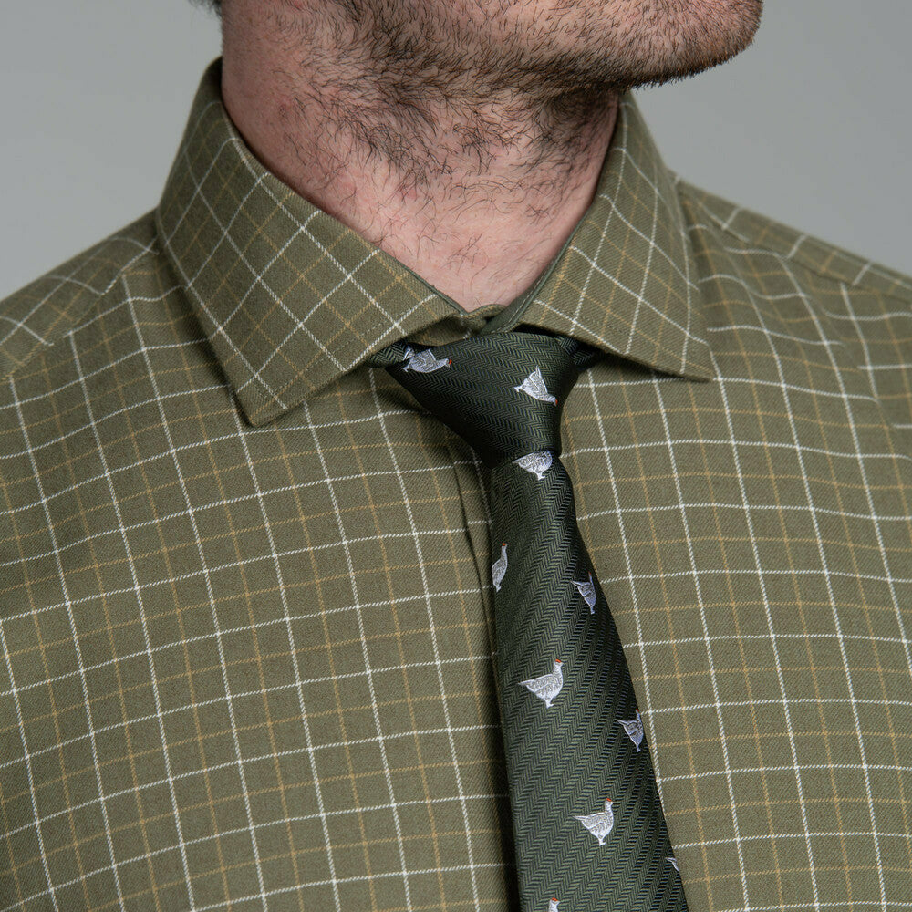 Newton Tailored Sporting Shirt Lovat Check