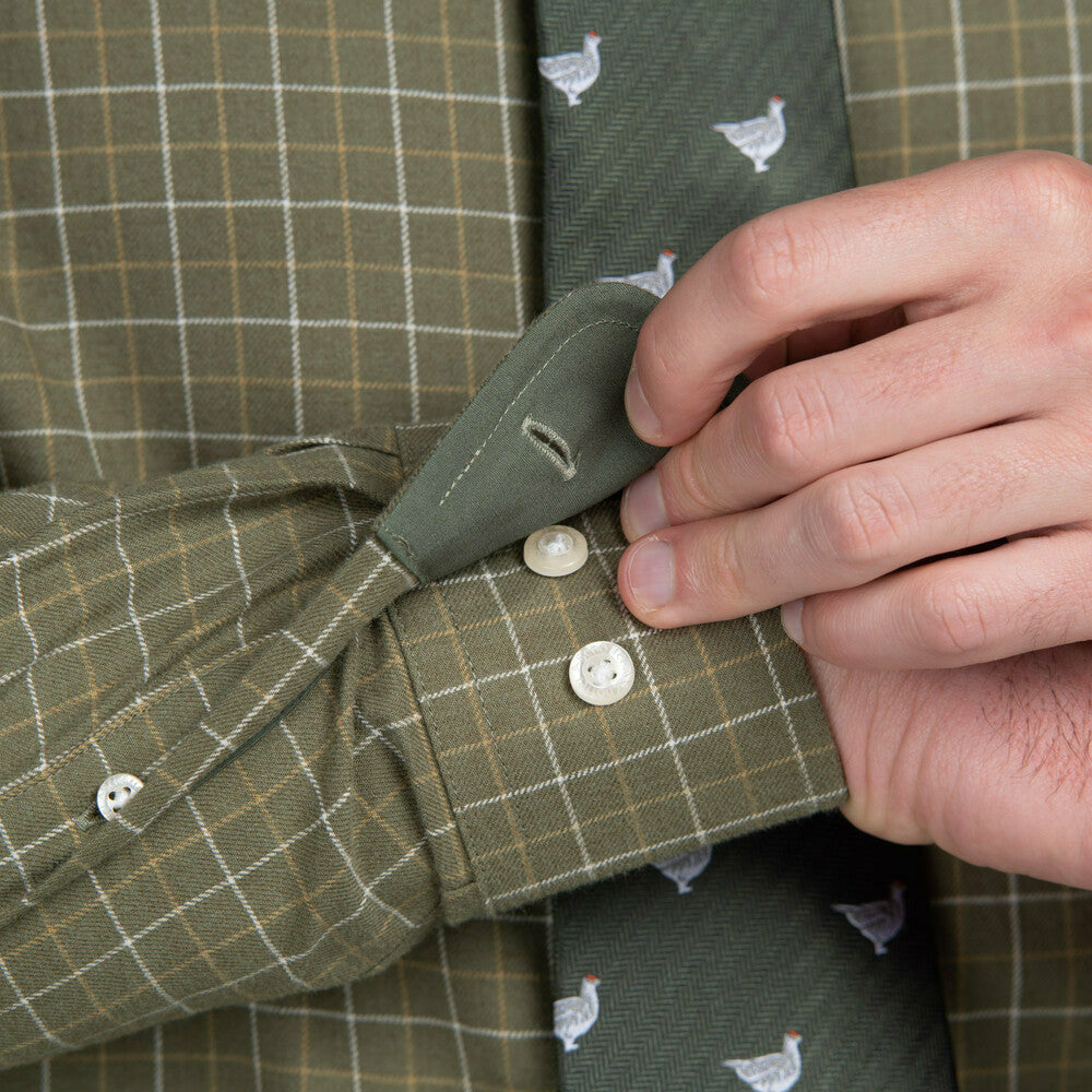 Newton Tailored Sporting Shirt Lovat Check