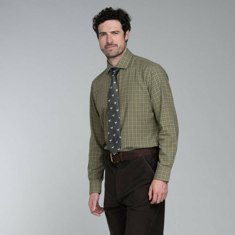 Newton Tailored Sporting Shirt Lovat Check