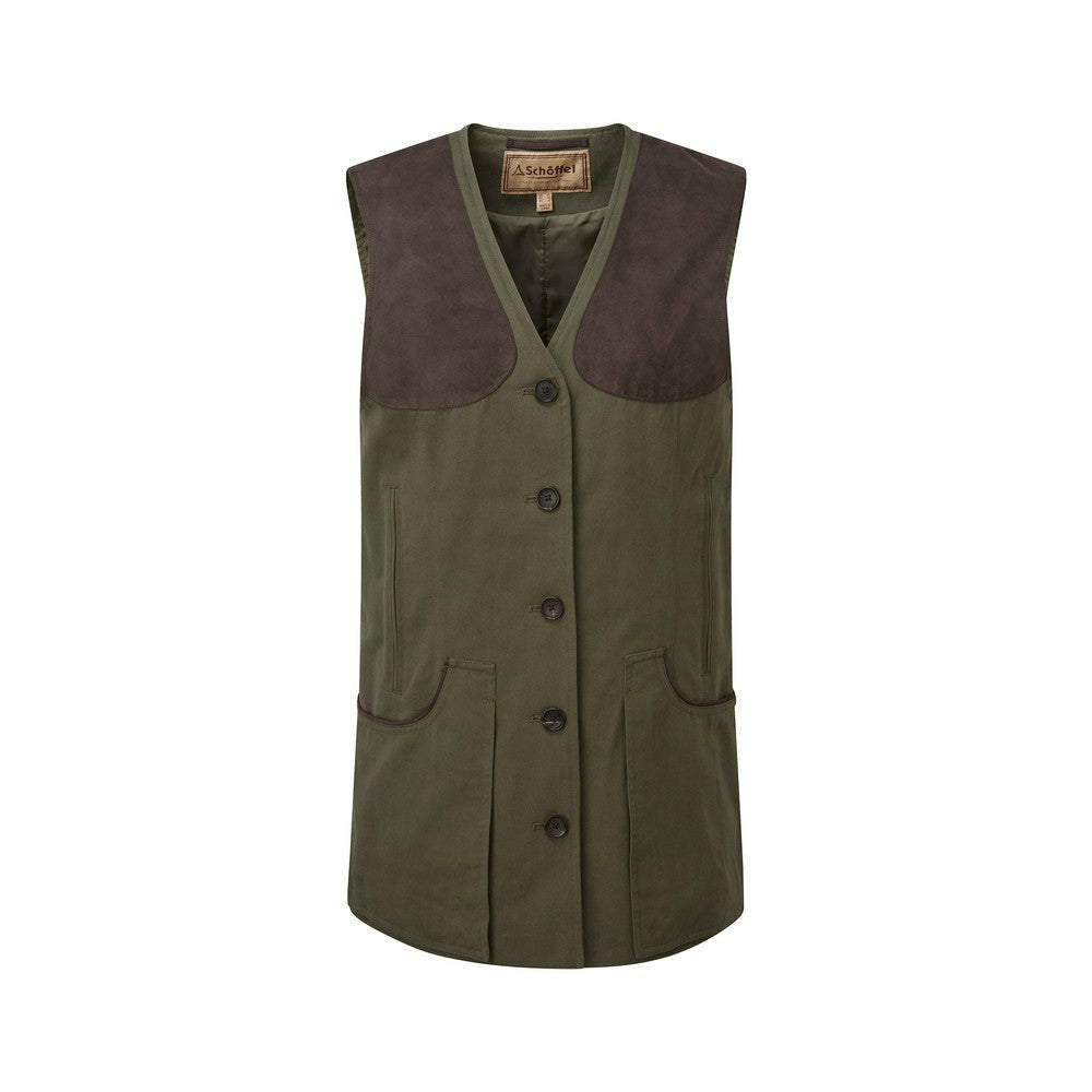 Ladies All Season Shooting Vest Dark Olive