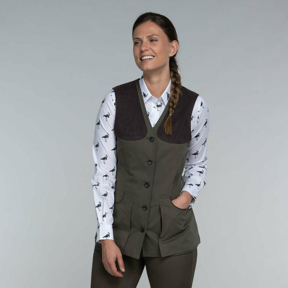 Ladies All Season Shooting Vest Dark Olive