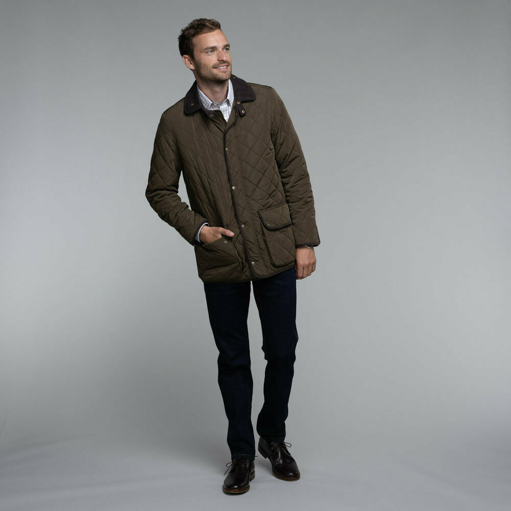 Barrowden Quilt Jacket Olive