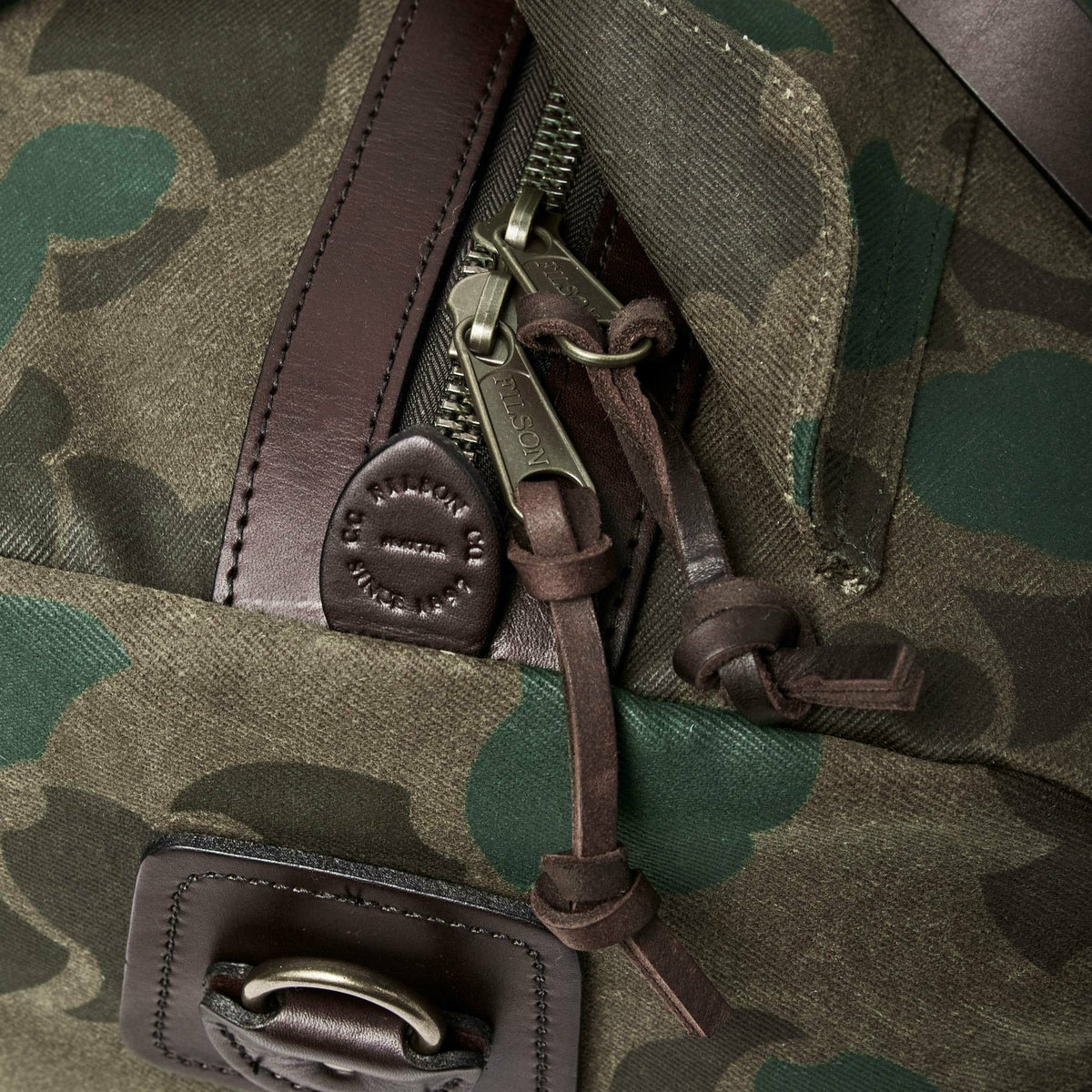 Waxed Rugged Twill Duffle Bag Camo