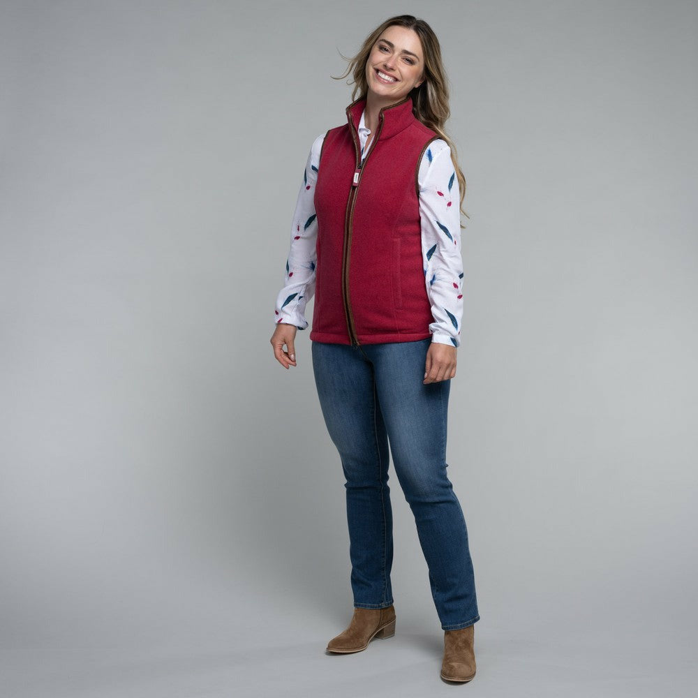 Lyndon II Fleece Gillet W Pomegranate