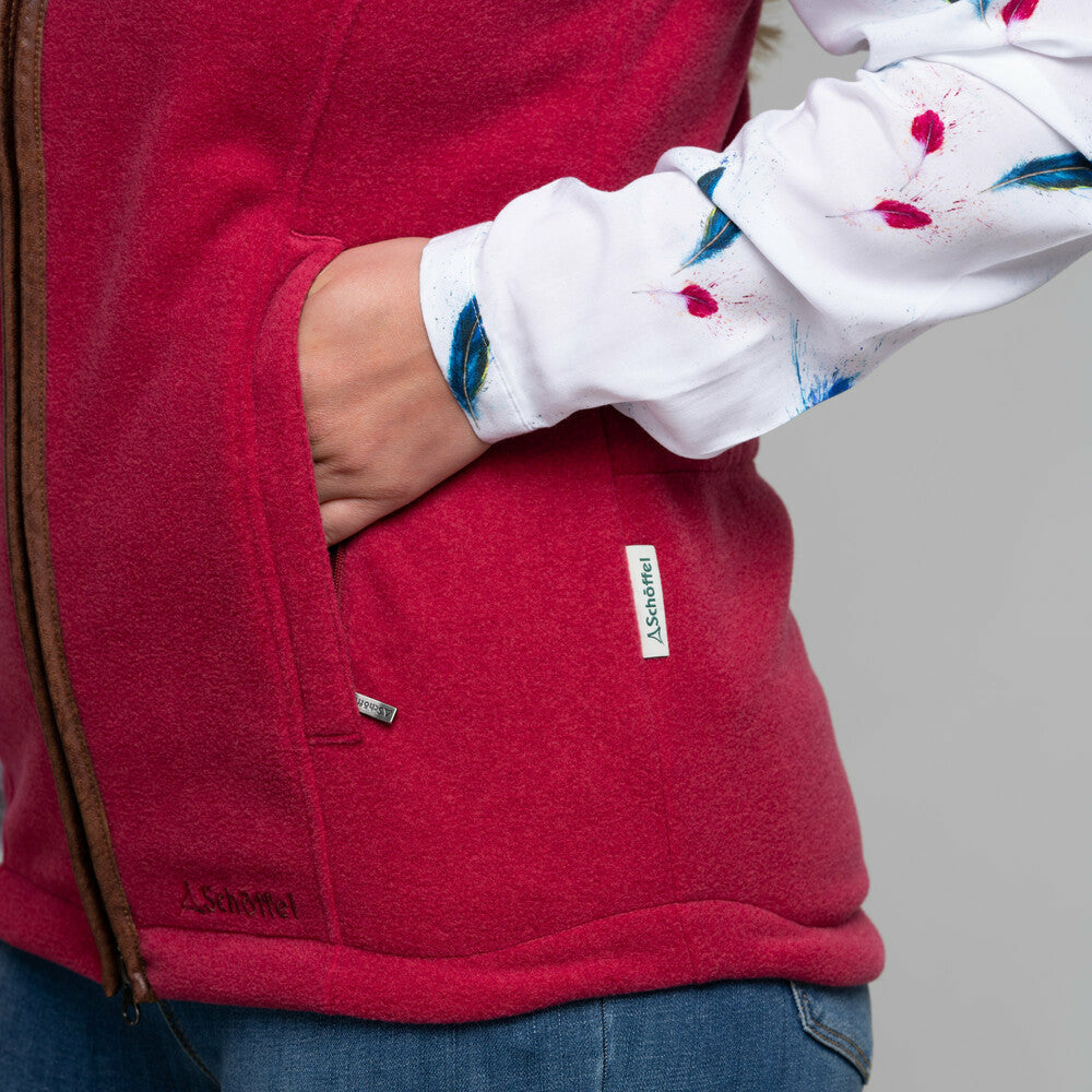 Lyndon II Fleece Gillet W Pomegranate