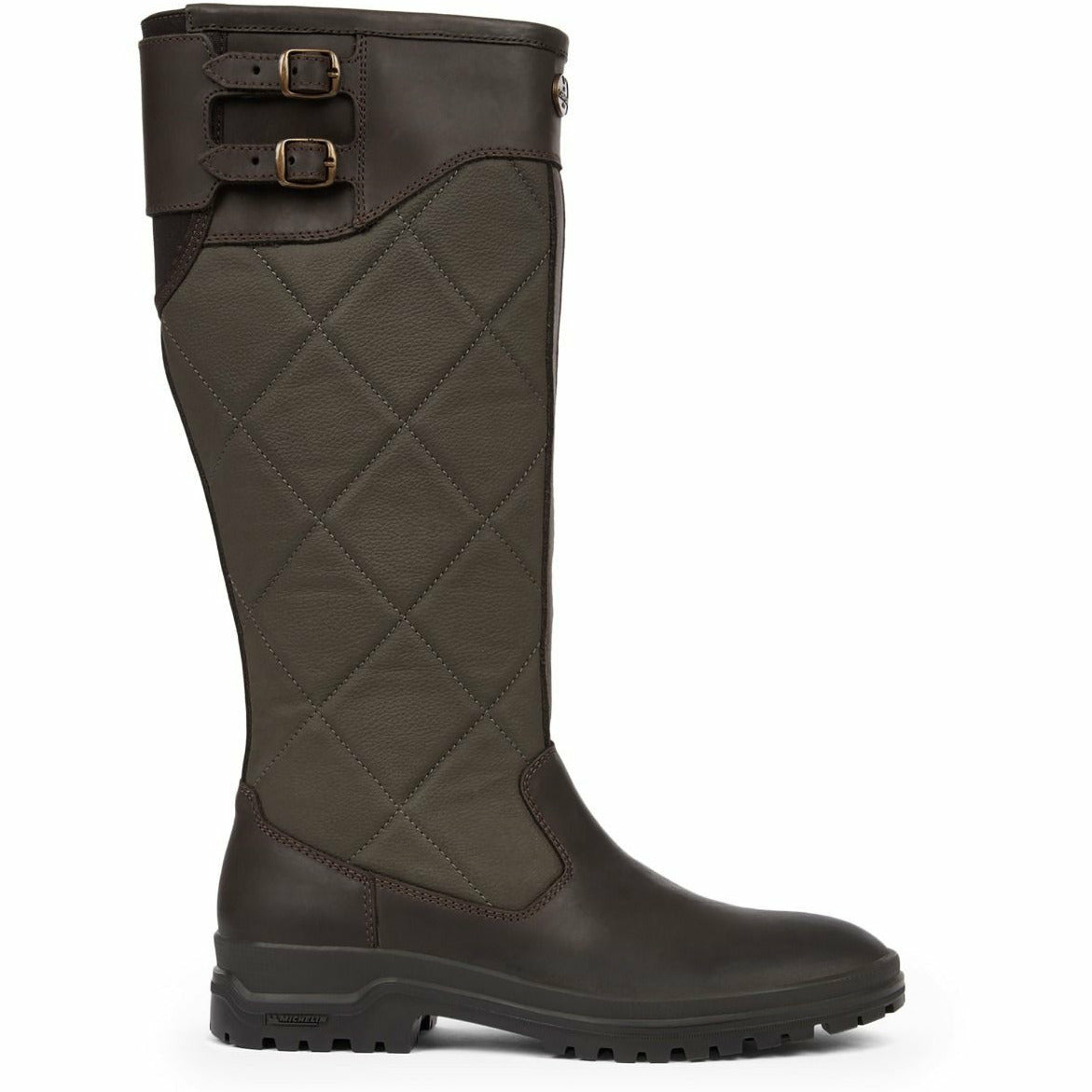 W Jameson Quilted Leather Boot Marron - STORLEK 40 -