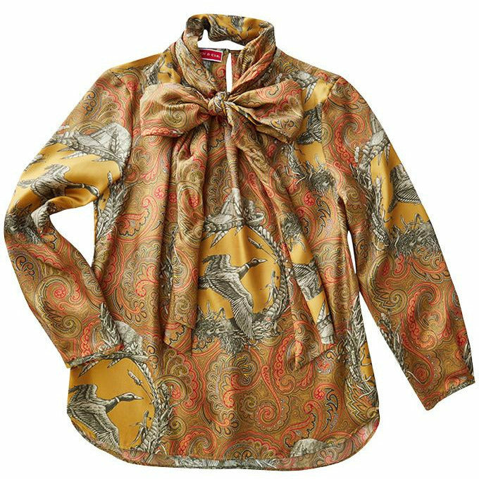 Sidenblus Paisley And