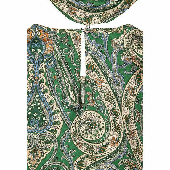 Sidenblus Paisley Fasan