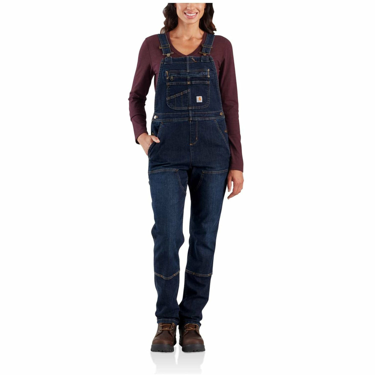 Denim Double Front Bib Overall