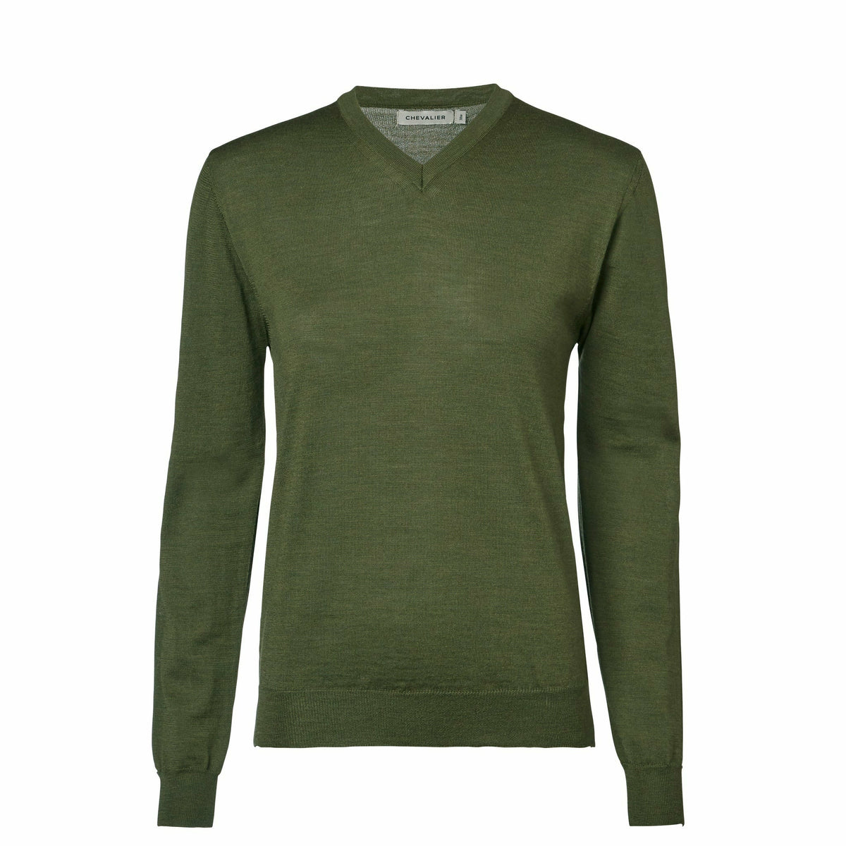 Blaise V-Neck Merino Pullover Pine Green