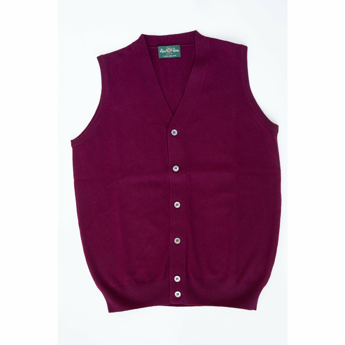 Cooktown Button Waistcoat Claret - STORLEK 52