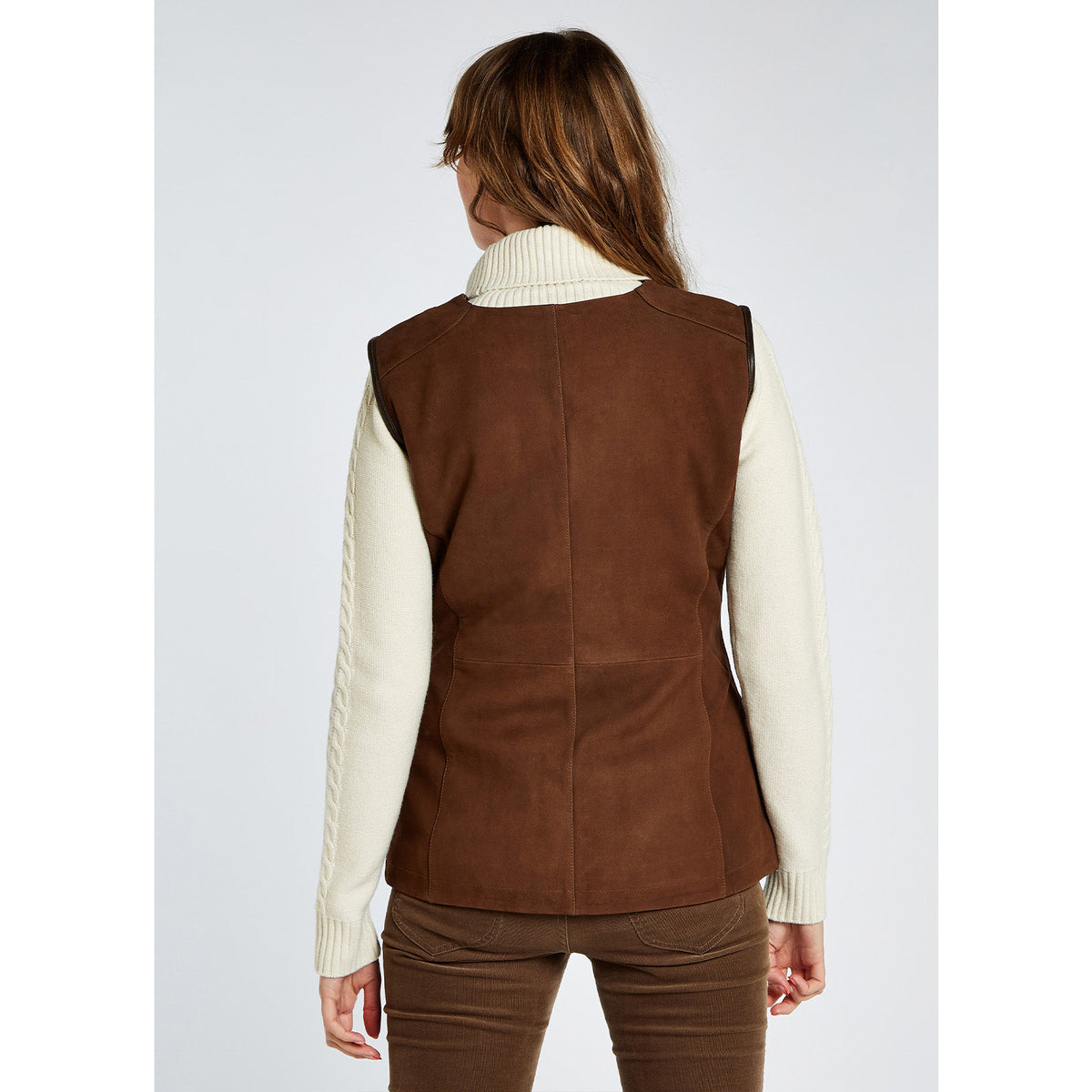Allendale Leather Gilet Walnut