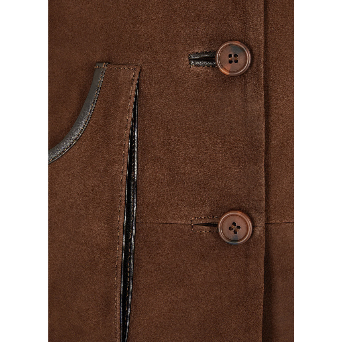 Allendale Leather Gilet Walnut