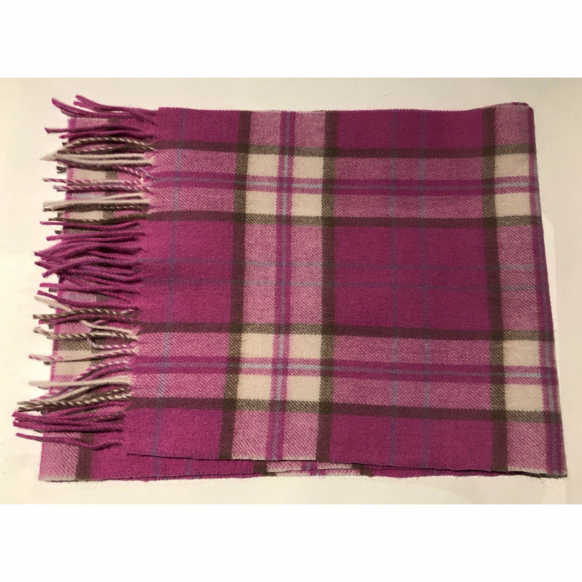 Halsduk Lammull Pink Green