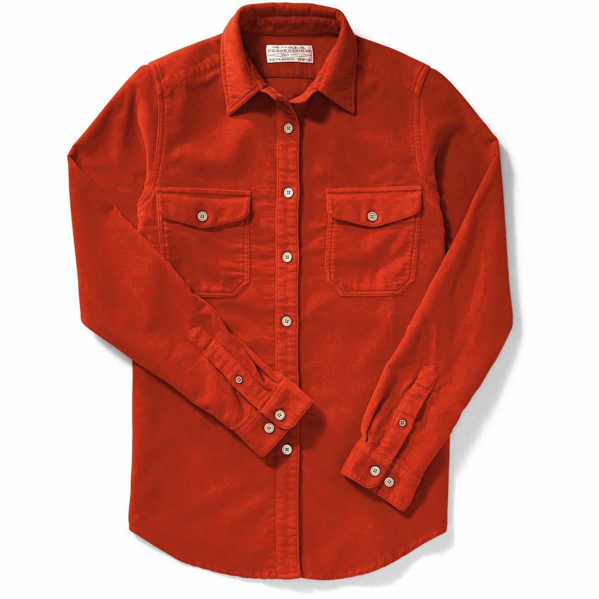 Womens Moleskin Shirt Burnt Orange - Storlek XS -