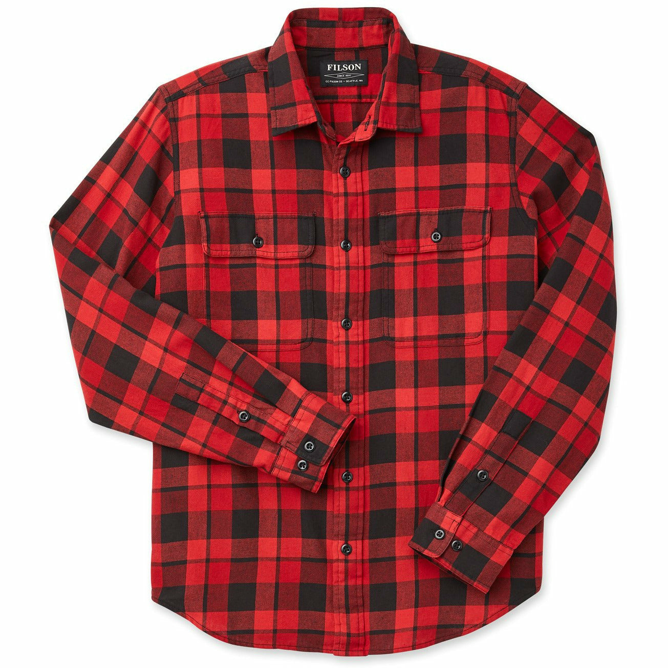 Scout Shirt Black Scarlet - STORLEK SMALL