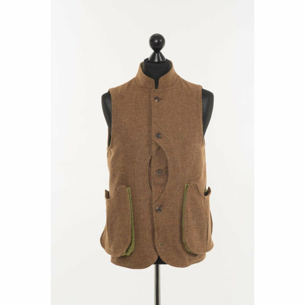 Mens Gilet Ginger Brown