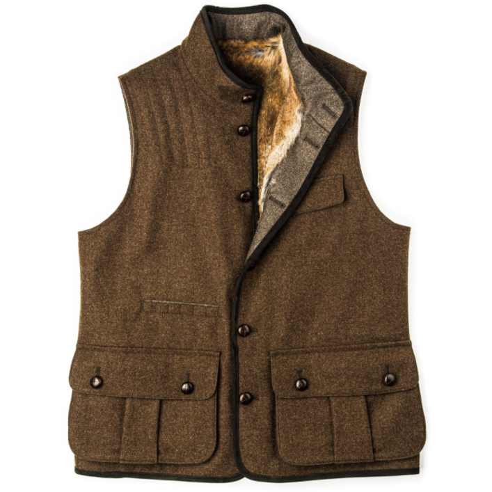 Ambros Lodenväst med pälsfoder