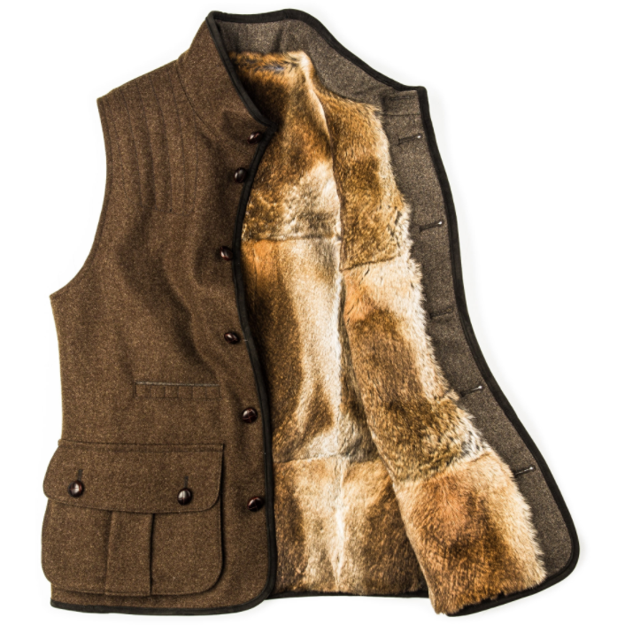Ambros Lodenväst med pälsfoder