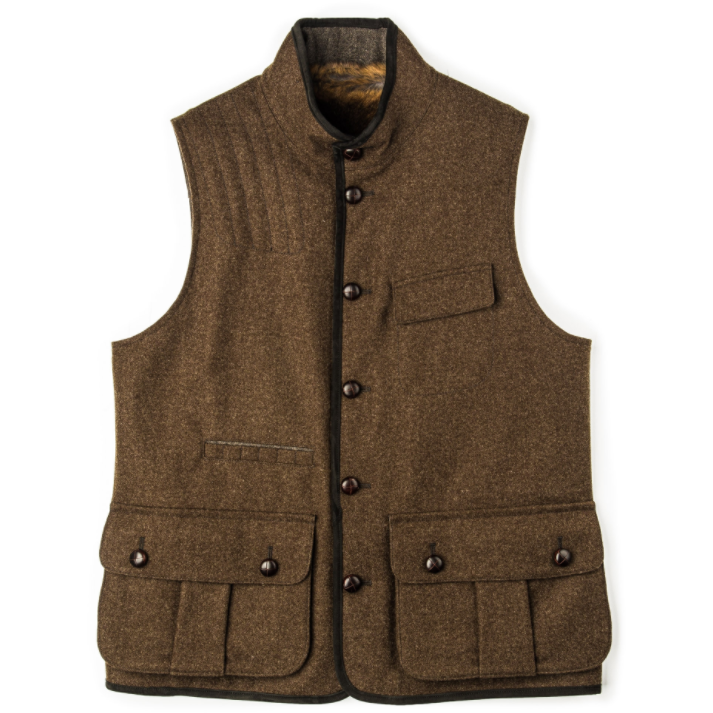 Ambros Lodenväst med pälsfoder